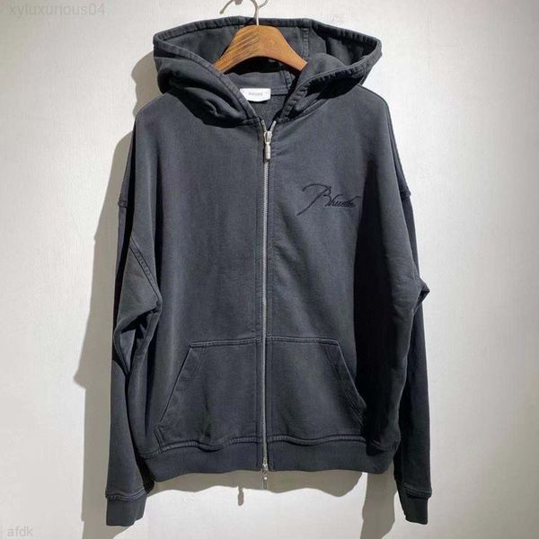 vintage rhude fashion hoodie men 1:1 full zipper heavy fabric women sweatshirts embroidered pullovers, Black
vintage rhude fashion hoodie men 1:1 full zipper heavy fabric women sweatshirts embroidered pullovers, Black