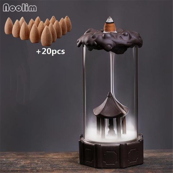 fragrance lamps zen buddhist acrylic cover backflow incense burner creative ceramic homedecor furnace holder + 20pcs cones
fragrance lamps zen buddhist acrylic cover backflow incense burner creative ceramic homedecor furnace holder + 20pcs cones