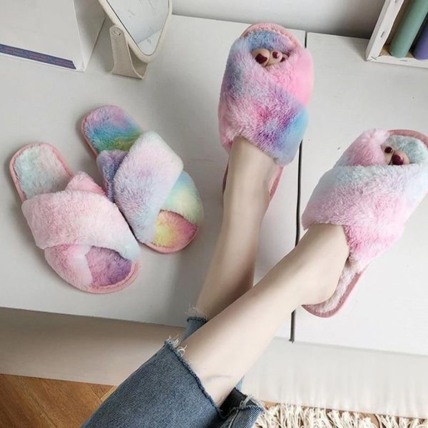 multi-color women fluffy slipper winter cross-tie plush slippers flat shoes warm faux fur home ladies, Black
multi-color women fluffy slipper winter cross-tie plush slippers flat shoes warm faux fur home ladies, Black