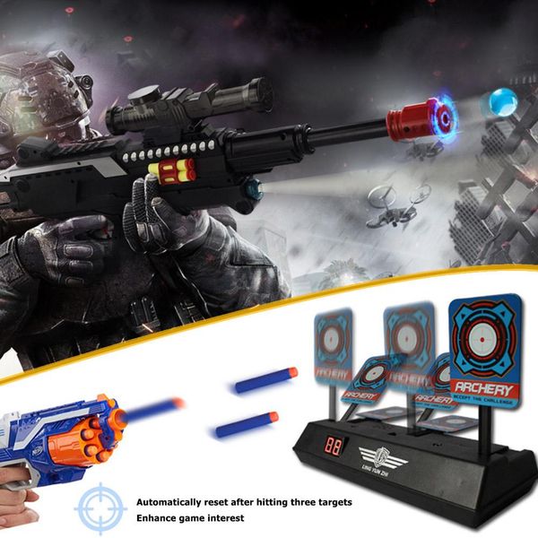 Shooting Target Kids Sound Light Shooting Game High Precision Scoring Auto Reset Electric Gun Target Accessories for Nerf Toys
Shooting Target Kids Sound Light Shooting Game High Precision Scoring Auto Reset Electric Gun Target Accessories for Nerf Toys