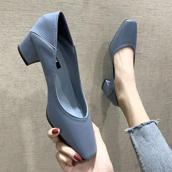 dress shoes 2021 spring single women's high heels square toe shallow mouth work zapatos mujer women heel, Black
dress shoes 2021 spring single women's high heels square toe shallow mouth work zapatos mujer women heel, Black
