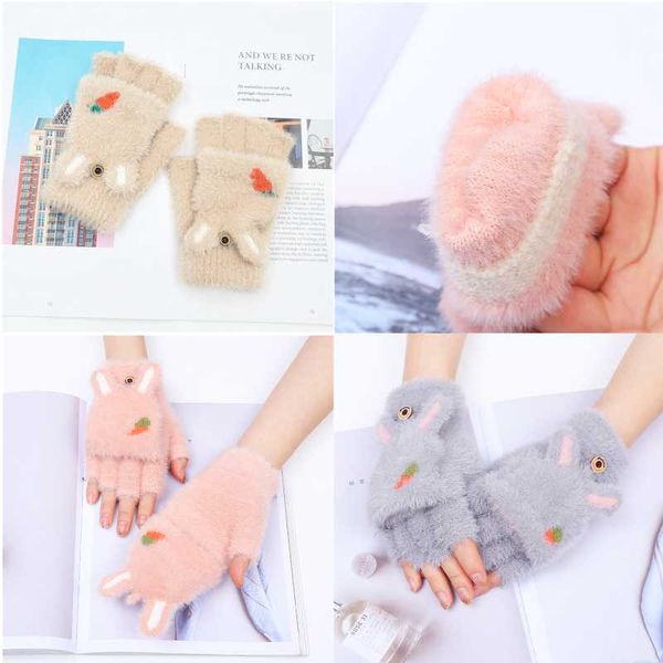 five fingers gloves 2021 autumn and winter warm cute cashmere female half-finger clamshell mitten for student writing, Blue;gray
five fingers gloves 2021 autumn and winter warm cute cashmere female half-finger clamshell mitten for student writing, Blue;gray