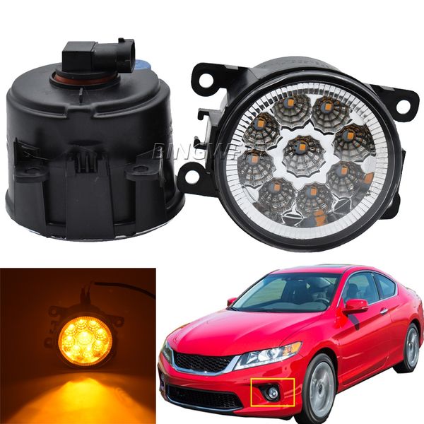 2pcs/lot car front bumper led fog light assembly for honda accord 2008-2015 fog daytime running lamp drl h11 12v