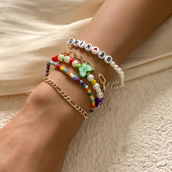 beaded, strands bohemian handmade colorful seed beaded bracelets for women trendy multilayer pearl beads letter chain bracelet female jewelr, Black
beaded, strands bohemian handmade colorful seed beaded bracelets for women trendy multilayer pearl beads letter chain bracelet female jewelr, Black