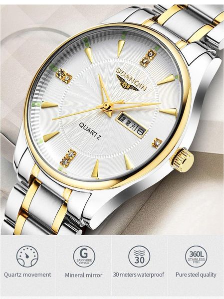 wristwatches 2021 guanqin gq81688 women's watch brand authentic fashion trend waterproof simple leisure steel band calendar, Slivery;brown
wristwatches 2021 guanqin gq81688 women's watch brand authentic fashion trend waterproof simple leisure steel band calendar, Slivery;brown
