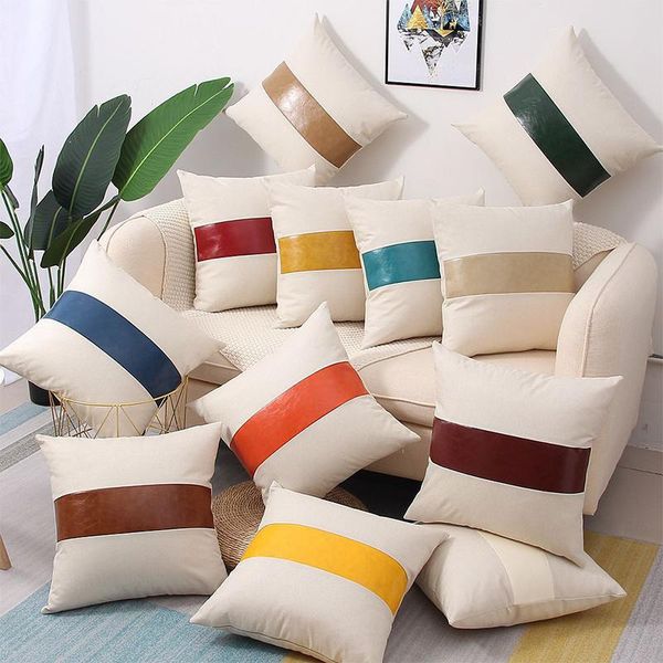 cushion/decorative pillow 45*45cm pu leather stitching bedroom pillowcover sofa cushion cover throw office outdoors pillowcase 40838
cushion/decorative pillow 45*45cm pu leather stitching bedroom pillowcover sofa cushion cover throw office outdoors pillowcase 40838