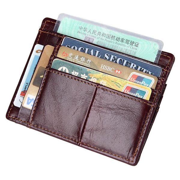 card holders j.m.d genuine leather case slim credit id holder men's small money purse mini business bank r-8447, Brown;gray
card holders j.m.d genuine leather case slim credit id holder men's small money purse mini business bank r-8447, Brown;gray