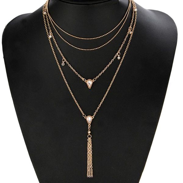 chokers gypsy pearl crystal moon multilayer choker necklaces pendant women bohemian layered ladies tassel bib statement necklace jewelry, Golden;silver
chokers gypsy pearl crystal moon multilayer choker necklaces pendant women bohemian layered ladies tassel bib statement necklace jewelry, Golden;silver