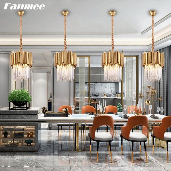 pendant lamps modern luxury chandelier lighting led 12" stainless steel round ceiling for living room crystal indoor light fixture
pendant lamps modern luxury chandelier lighting led 12" stainless steel round ceiling for living room crystal indoor light fixture