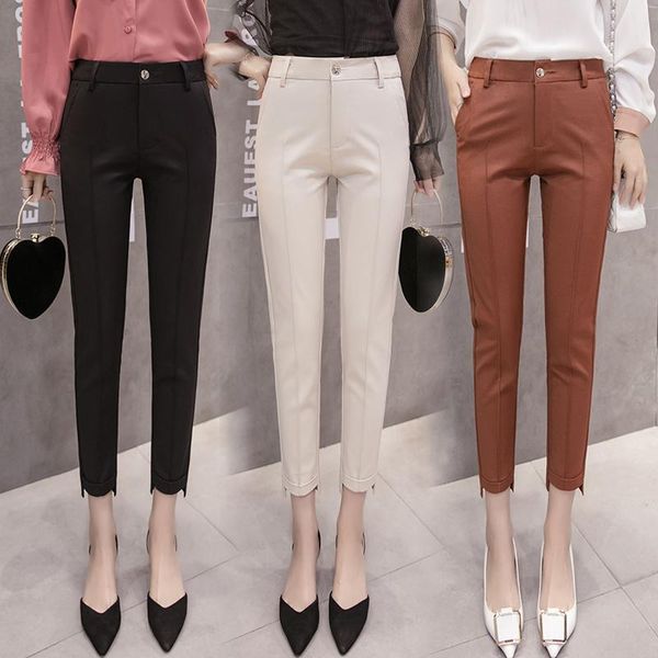 casual pants for women spring and autumn 2021 nine minute straight leg black slim women's & capris, Black;white
casual pants for women spring and autumn 2021 nine minute straight leg black slim women's & capris, Black;white