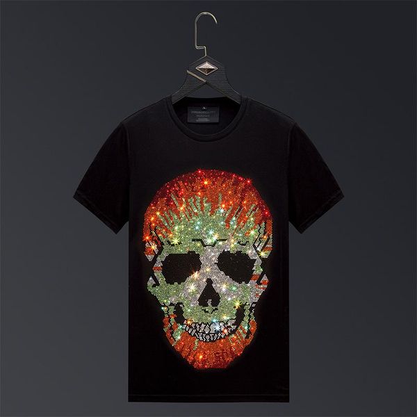 men's t-shirts 2021 colorful skull rhinestones t shirts men summer streetwear short sleeve o neck slim tshirts man calaveras camiseta p, White;black
men's t-shirts 2021 colorful skull rhinestones t shirts men summer streetwear short sleeve o neck slim tshirts man calaveras camiseta p, White;black