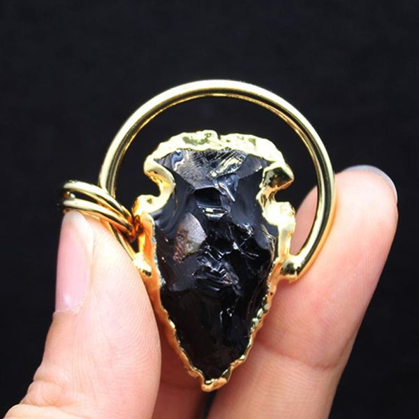 pendant necklaces natural stone gold color arrowhead healing point ore rock raw black obsidian crystal necklace for women men, Silver
pendant necklaces natural stone gold color arrowhead healing point ore rock raw black obsidian crystal necklace for women men, Silver