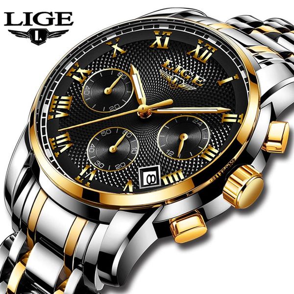 wristwatches 2021 watches men lige chronograph waterproof sports full steel quartz men's watch relogio masculino, Slivery;brown
wristwatches 2021 watches men lige chronograph waterproof sports full steel quartz men's watch relogio masculino, Slivery;brown