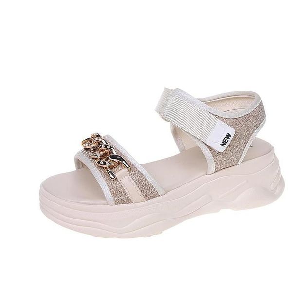 fashion women's sandals trend all-match casual simple metal decoration thick-soled women, Black
fashion women's sandals trend all-match casual simple metal decoration thick-soled women, Black