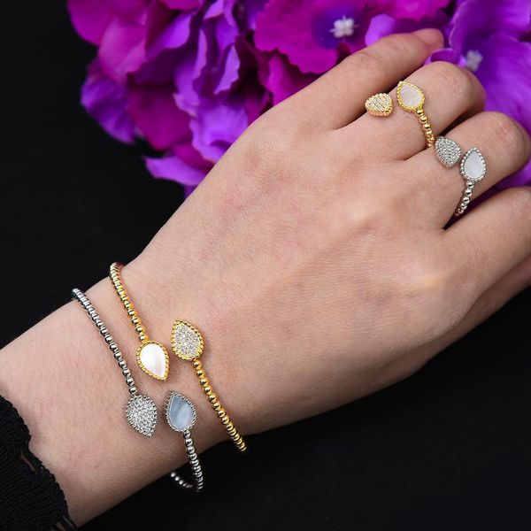 earrings & necklace godki luxury icedout ball shell bangle ring set dubai bridal jewelry for women wedding cubic zircon brincos para as mulh, Silver
earrings & necklace godki luxury icedout ball shell bangle ring set dubai bridal jewelry for women wedding cubic zircon brincos para as mulh, Silver