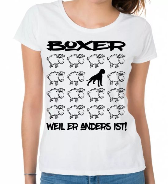 Boxer Ladies T-Shirt Black Sheep by siviwonder, Mainly pictures
