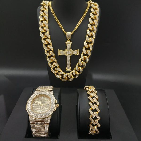 earrings & necklace luxury men gold color watch bracelet combo set out cuban crystal miami chain hip hop for, Silver
earrings & necklace luxury men gold color watch bracelet combo set out cuban crystal miami chain hip hop for, Silver