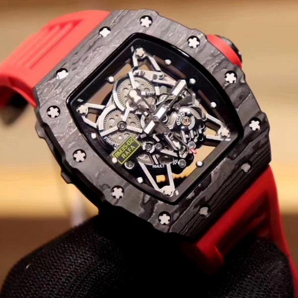 wristwatches red black orange rubber men watch sapphire tpt automatic mechanical carbon fiber tourbillion calendar skeleton, Slivery;brown
wristwatches red black orange rubber men watch sapphire tpt automatic mechanical carbon fiber tourbillion calendar skeleton, Slivery;brown