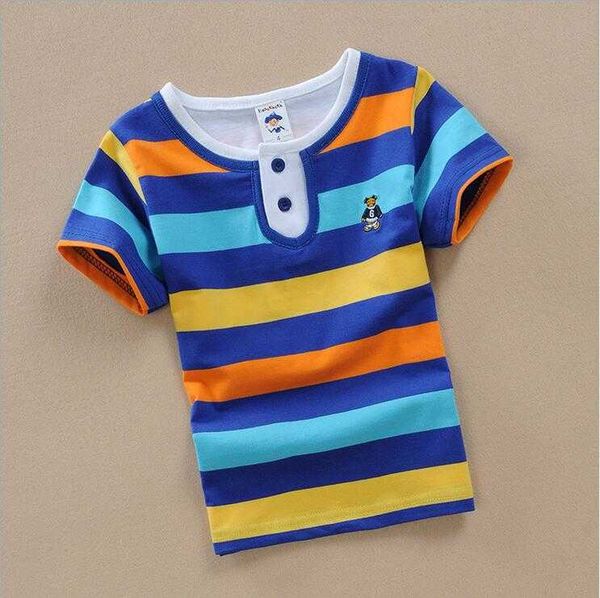colored striped baby boy o-neck buttons t-shirt children cotton fabrics patchwork raibow colors clothes 210529, Blue
colored striped baby boy o-neck buttons t-shirt children cotton fabrics patchwork raibow colors clothes 210529, Blue
