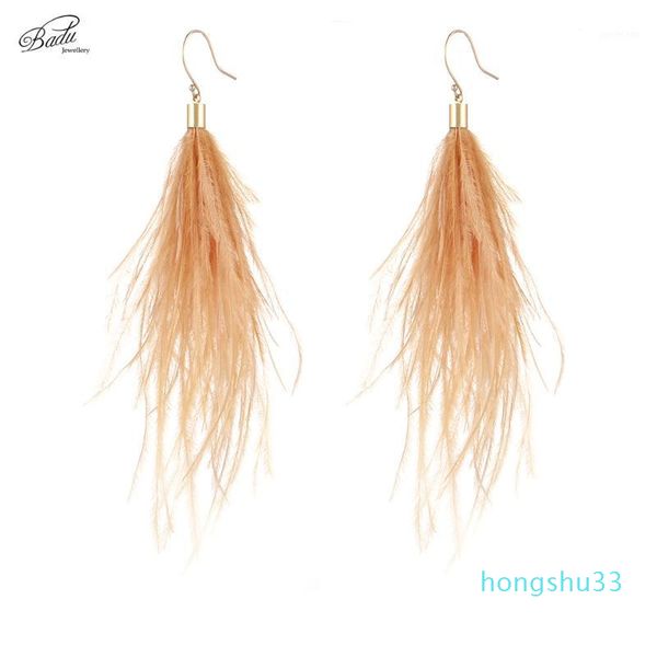 badu long earring ostrich feather 3 colors 2020 women dangle drop earring vintage fashion jewelry original design wholesale1, Silver
badu long earring ostrich feather 3 colors 2020 women dangle drop earring vintage fashion jewelry original design wholesale1, Silver