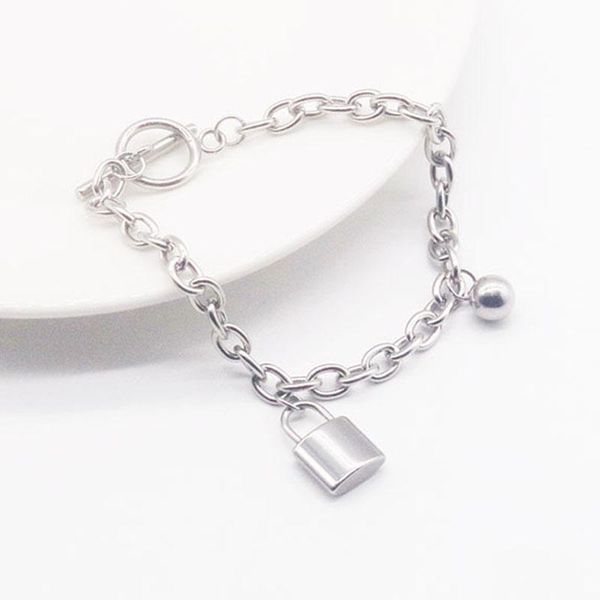 link, chain lock bracelet women stainless steel couple on hand fashion beads homme gifts for woman accessories wholesale, Black
link, chain lock bracelet women stainless steel couple on hand fashion beads homme gifts for woman accessories wholesale, Black