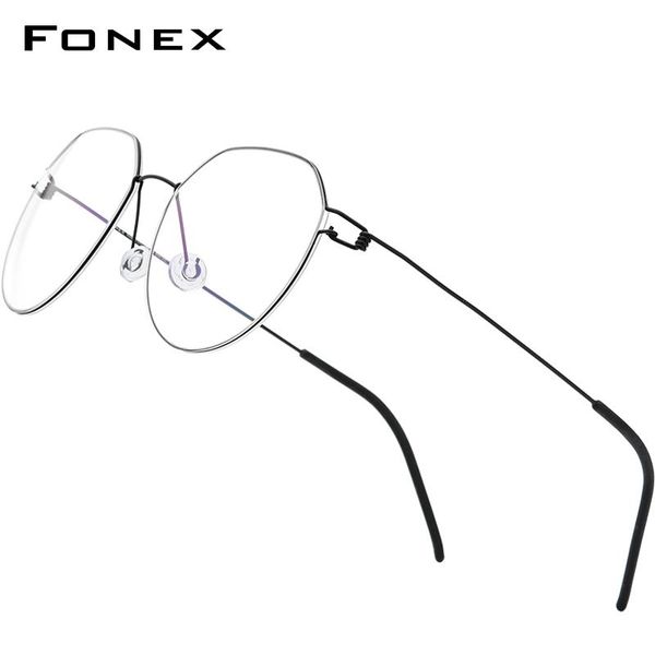 fashion sunglasses frames fonex screwless eyewear prescription eyeglasses frame men 2021 polygon myopia optical denmark korean glasses women, Black
fashion sunglasses frames fonex screwless eyewear prescription eyeglasses frame men 2021 polygon myopia optical denmark korean glasses women, Black