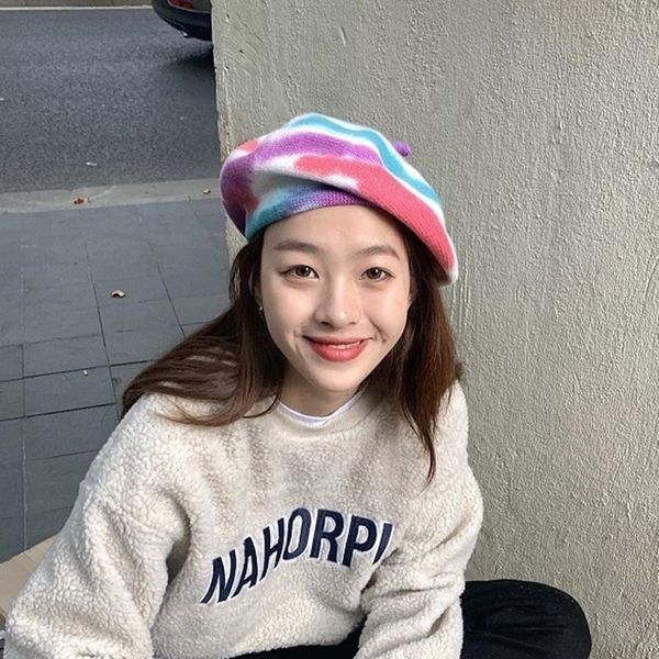 berets women girl tie dye hats french autumn winter artist warm wool beanie hat vintage multicolor print beret caps men, Blue;gray
berets women girl tie dye hats french autumn winter artist warm wool beanie hat vintage multicolor print beret caps men, Blue;gray