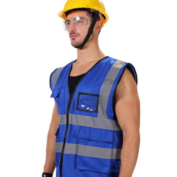 men's vests pockets visibility workwear safety vest gilet security waistcoats with reflective stripes est, Black;white
men's vests pockets visibility workwear safety vest gilet security waistcoats with reflective stripes est, Black;white
