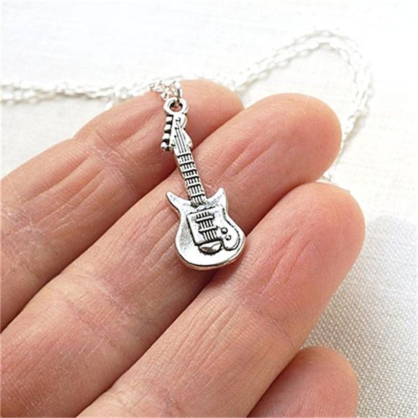 pendant necklaces tiny electric guitar necklace, silver color chain, dainty musical instrument charm minimalist jewelry gift for musician
pendant necklaces tiny electric guitar necklace, silver color chain, dainty musical instrument charm minimalist jewelry gift for musician