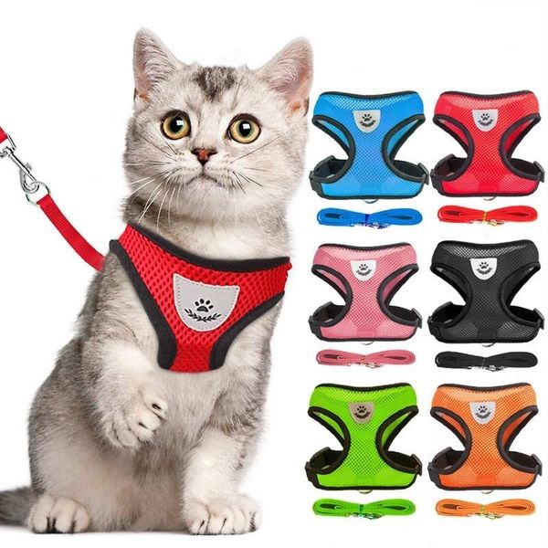 cat collars & leads adjustable harness vest leash for accessories small medium puppy dog cats pet collar necklace polyester mesh supplies
cat collars & leads adjustable harness vest leash for accessories small medium puppy dog cats pet collar necklace polyester mesh supplies