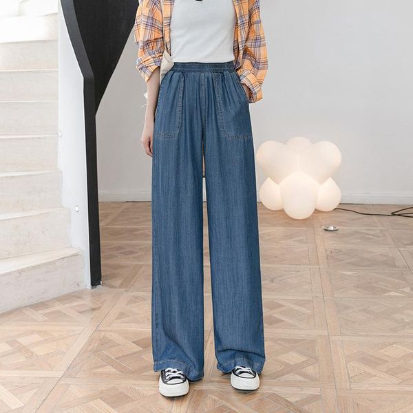 women's jeans 2021 summer elastic high waist ice silk thin straight pants drape loose wide leg casual, Blue
women's jeans 2021 summer elastic high waist ice silk thin straight pants drape loose wide leg casual, Blue