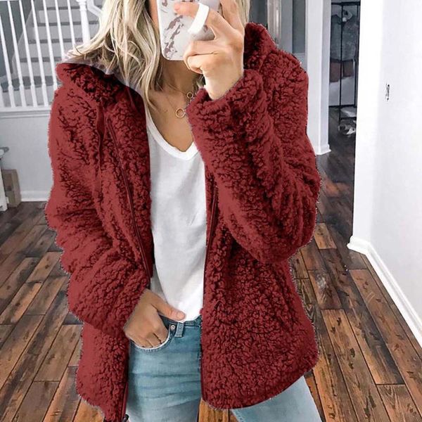 women's jackets hooded lamb wool coat 2021 oversized outwear mujer preppy style winter clothes women loose korean kawaii jacket, Black;brown
women's jackets hooded lamb wool coat 2021 oversized outwear mujer preppy style winter clothes women loose korean kawaii jacket, Black;brown