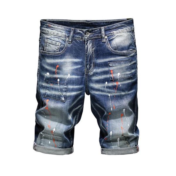 men's jeans fashion for men denim shorts stretch blue slim fit painted patch work frayed casual male cowboys
men's jeans fashion for men denim shorts stretch blue slim fit painted patch work frayed casual male cowboys