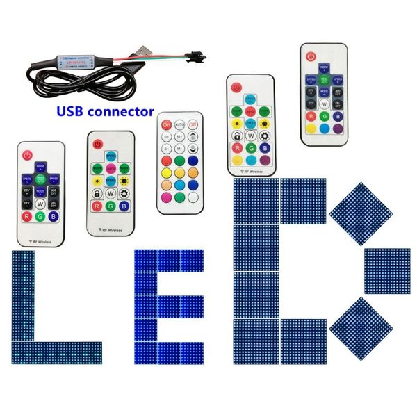 modules 14/17/21 usb key diy rf led light controller and dc5v ws2812b ic 8x8/8x32/16x16 individually addressable pixel matrix screen kit
modules 14/17/21 usb key diy rf led light controller and dc5v ws2812b ic 8x8/8x32/16x16 individually addressable pixel matrix screen kit