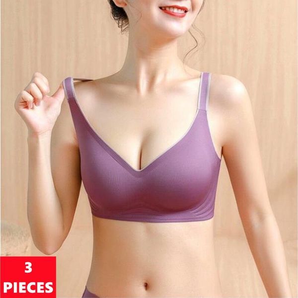bras 3pcs/lot color contrast latex underwear for women gradient strap seamless bralette one-piece sports vest bra, Red;black
bras 3pcs/lot color contrast latex underwear for women gradient strap seamless bralette one-piece sports vest bra, Red;black