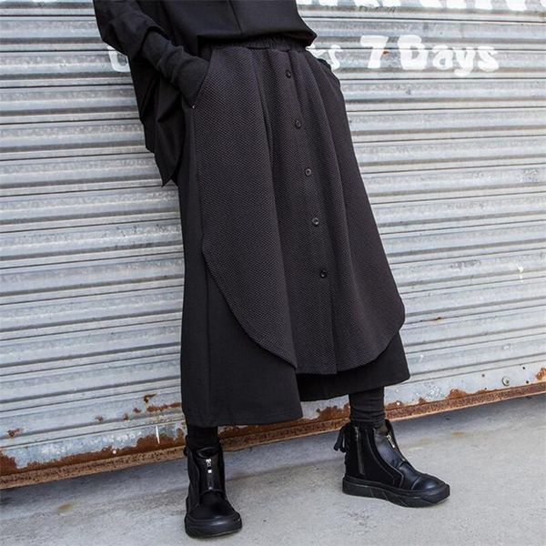 women's pants & capris 2021 autumn winter black wide leg splicing fake two pieces loose brief personality casual women thick trousers, Black;white
women's pants & capris 2021 autumn winter black wide leg splicing fake two pieces loose brief personality casual women thick trousers, Black;white