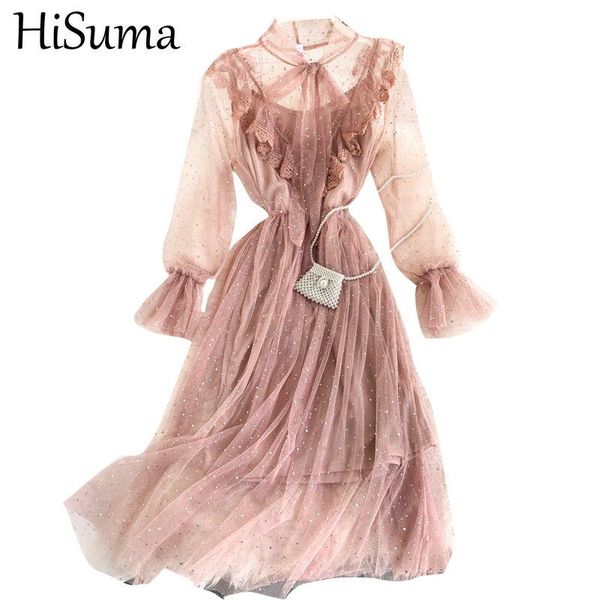 casual dresses spring autumn women puff sleeve bandage lace up pleated mesh gauze ruffles dress lady elastic slim bling sequin party midi, Black;gray
casual dresses spring autumn women puff sleeve bandage lace up pleated mesh gauze ruffles dress lady elastic slim bling sequin party midi, Black;gray
