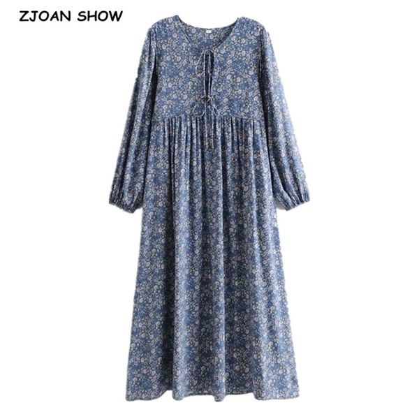 bohemia bandage lacing up collar blue floral print dress boho woman long sleeve maxi holiday dresses beach 210429, Black;gray
bohemia bandage lacing up collar blue floral print dress boho woman long sleeve maxi holiday dresses beach 210429, Black;gray