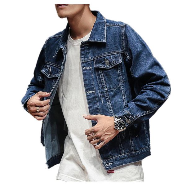 distressed blue denim jacket men autumn ripped jeans coat male slim fit casual coats solid simple plus size 3xl men's jackets, Black;brown
distressed blue denim jacket men autumn ripped jeans coat male slim fit casual coats solid simple plus size 3xl men's jackets, Black;brown