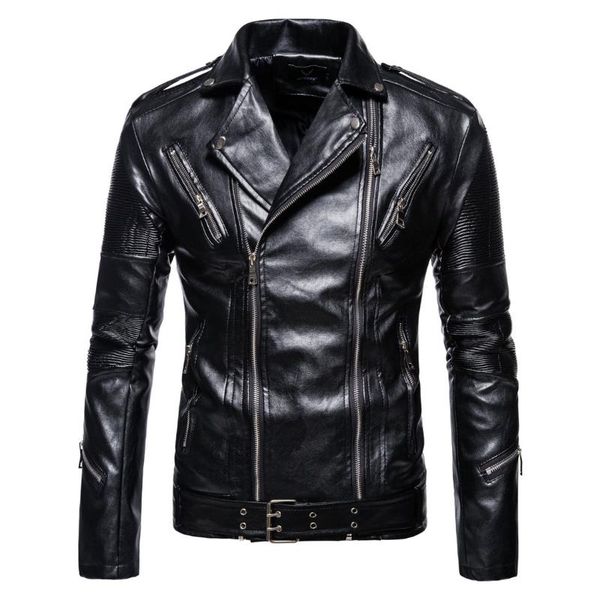 men's fur & faux pu leather jacket for autumn patchwork color motorcycle men, Black
men's fur & faux pu leather jacket for autumn patchwork color motorcycle men, Black