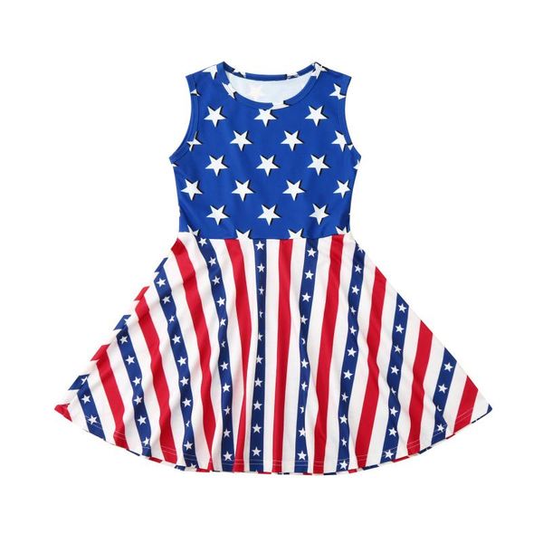 four styles summer dress toddler baby girls 4th-of-july sleeveless stars striped printed princess girl clothes robe50 girl's dresses, Red;yellow
four styles summer dress toddler baby girls 4th-of-july sleeveless stars striped printed princess girl clothes robe50 girl's dresses, Red;yellow