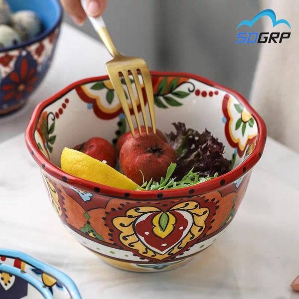 bohemian hand-painted breakfast bowls ceramic salad bowl plate household cereal kitchen tableware ramen soup
bohemian hand-painted breakfast bowls ceramic salad bowl plate household cereal kitchen tableware ramen soup