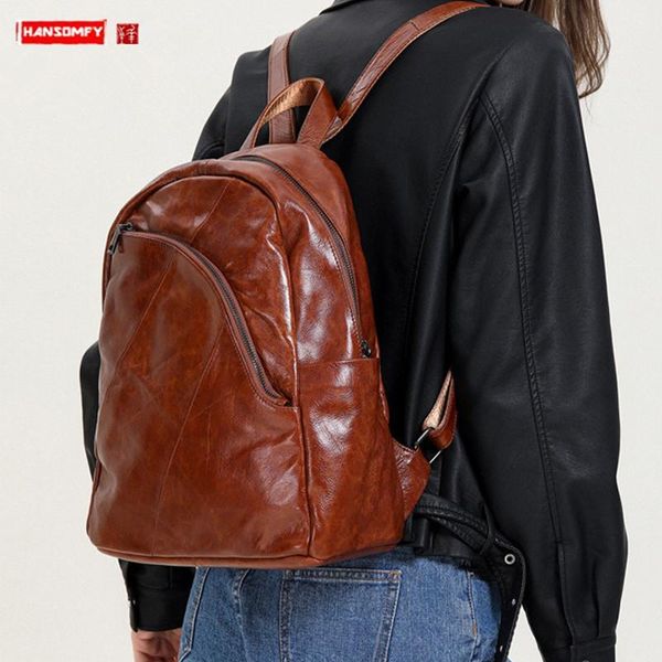 fashion retro leather women backpack soft casual ladies student school backpacks travel bag cowhide style
fashion retro leather women backpack soft casual ladies student school backpacks travel bag cowhide style