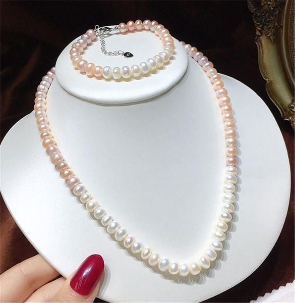 earrings & necklace habitoo stunning natural 7-8mm multicolor baroque freshwater pearl gradient design bracelet set jewelry lobster clasp, Silver
earrings & necklace habitoo stunning natural 7-8mm multicolor baroque freshwater pearl gradient design bracelet set jewelry lobster clasp, Silver