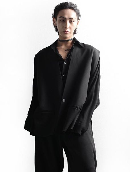 men's vests suit waistcoat casual fashion long sleeve less catwalk personality alternative loose large size jacket, Black;white
men's vests suit waistcoat casual fashion long sleeve less catwalk personality alternative loose large size jacket, Black;white