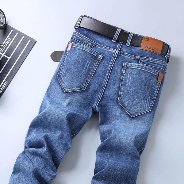 men's jeans style long trousers 2021 casual loose straight leg business classic male stretch denim pants, Blue
men's jeans style long trousers 2021 casual loose straight leg business classic male stretch denim pants, Blue