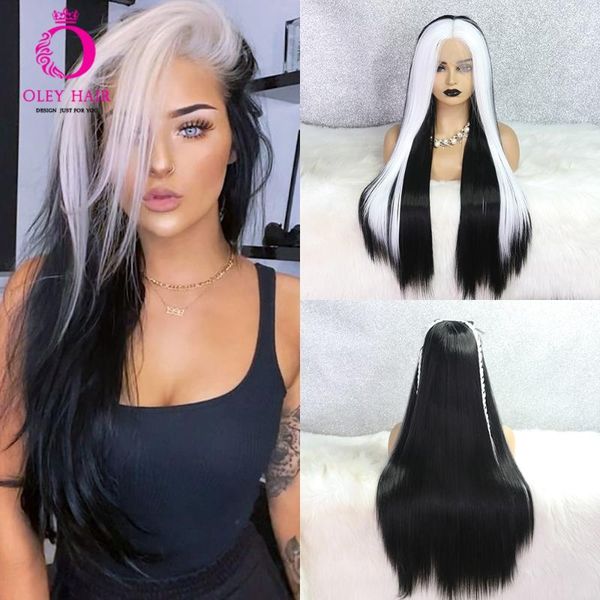 synthetic wigs white black wig highlight lace front high temperature fiber cosplay for women oley summer offer
synthetic wigs white black wig highlight lace front high temperature fiber cosplay for women oley summer offer