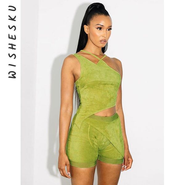 women's tracksuits women green two piece set irregular halter backless camis + patchwork skinny shorts 2021 summer casual y2k cloth, Gray
women's tracksuits women green two piece set irregular halter backless camis + patchwork skinny shorts 2021 summer casual y2k cloth, Gray
