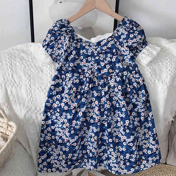 children's dress fashion korean style square neck puff sleeve temperament summer kids clothes girls floral 210515, Red;yellow
children's dress fashion korean style square neck puff sleeve temperament summer kids clothes girls floral 210515, Red;yellow
