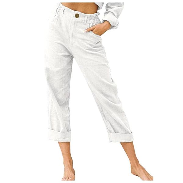 women's pants & capris women casual solid color cotton linen wide leg trousers summer elastic waist plus size loose comfortable trouser, Black;white
women's pants & capris women casual solid color cotton linen wide leg trousers summer elastic waist plus size loose comfortable trouser, Black;white
